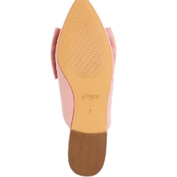 J. Crew Sueded Bow Mules, Sweet Rose Pink - Picture 5 of 7